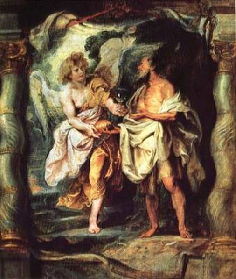 Peter Paul Rubens The Prophet Elijah Receiving Bread and Water from an Angel Germany oil painting art